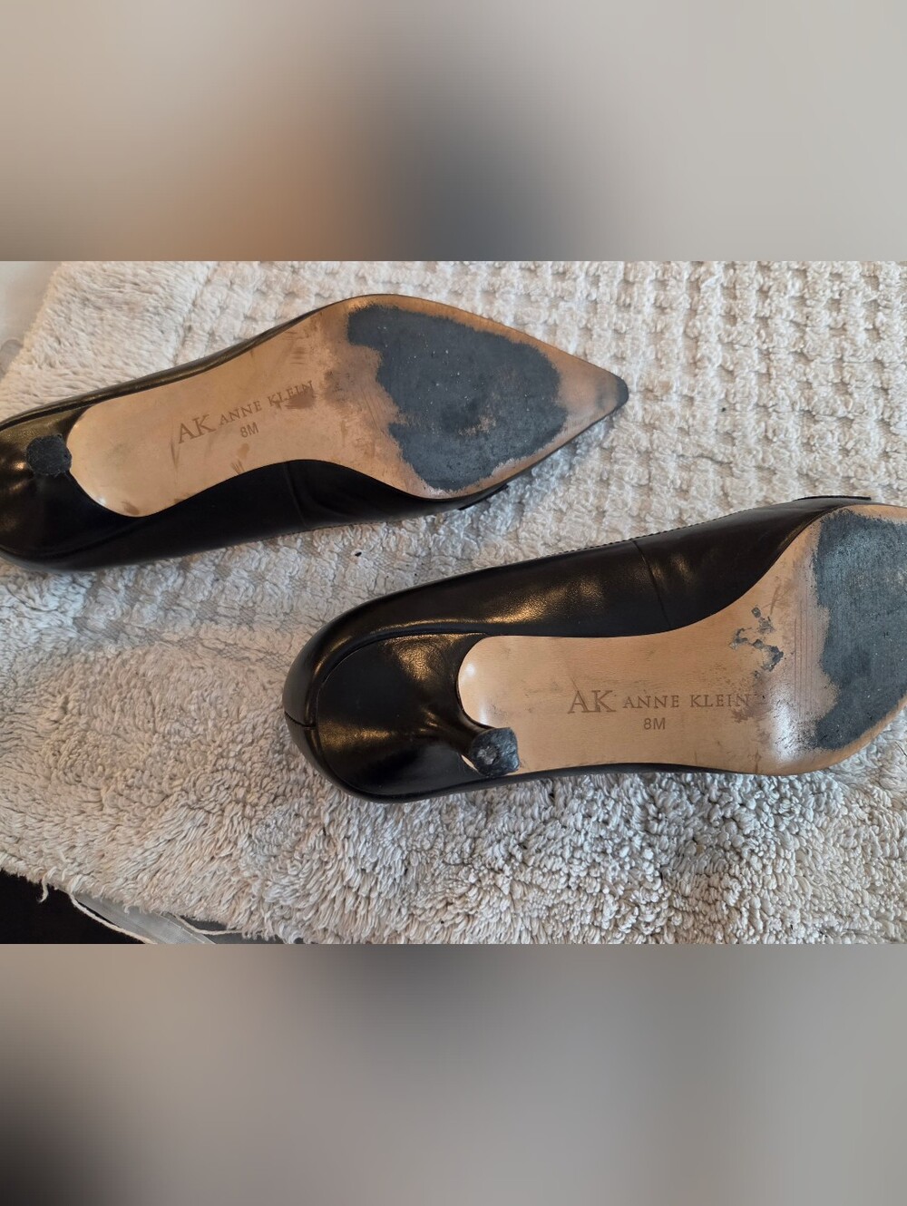 AK Anne Klein Pointed Toe Kitten Heel Loafer Pumps, 8M 90s Goth Whimsigoth Black - Picture 7 of 11